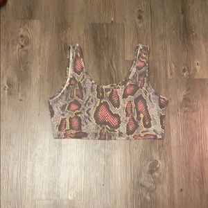 Two piece snake print set